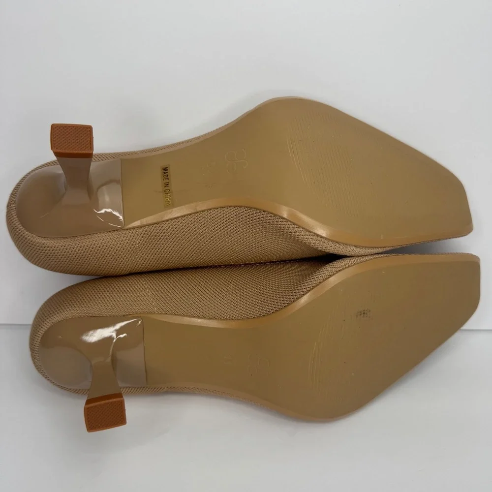 Cosy Island RefinEdge Square Toe Heels Pumps Size 11 Apricot Tan‎ Classic Classy - Picture 8 of 9